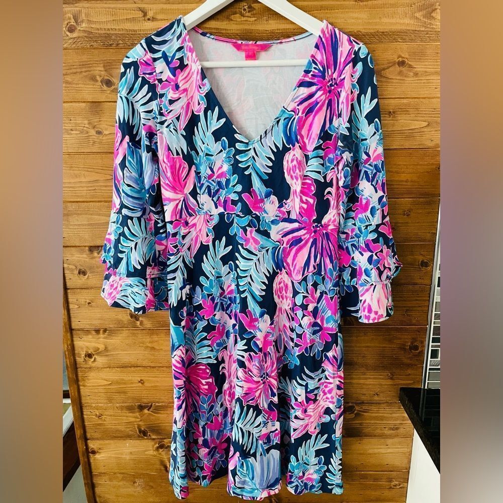 Lilly Pulitzer Raina Dress Multi Garden Get Away Size S View 2